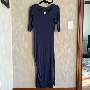 LA Made Side Ruched Maxi Dress